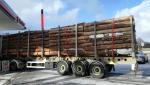 Rondhout oplegger - Vervoer en oplading